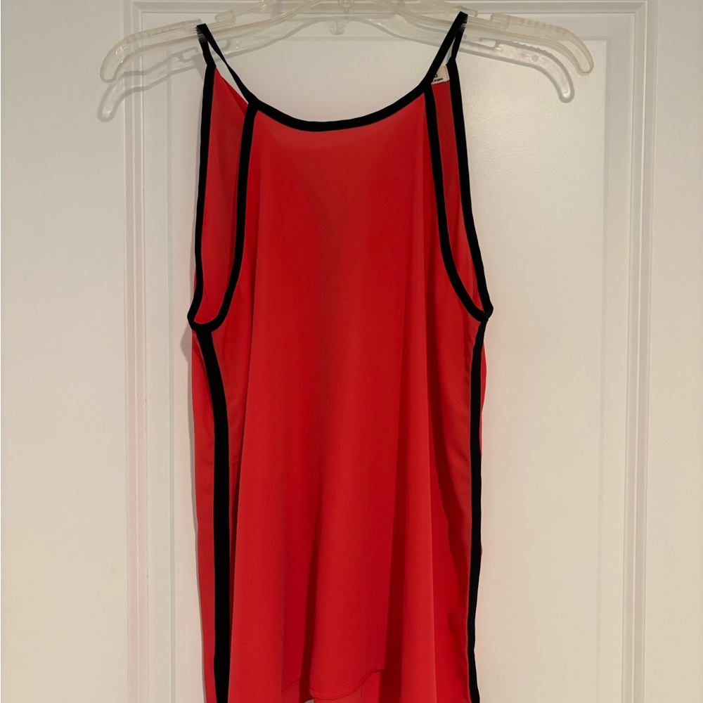 Monteau Red Camisole with Black Trim